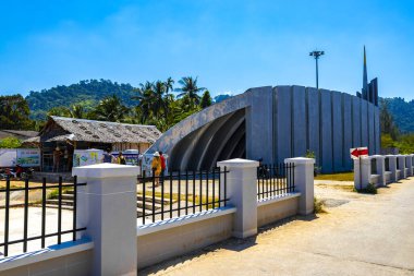 Khao Lak Phang Nga Tayland 07. Şubat 2020 Güneydoğu Asya 'daki Khao Lak Amphoe Takua Pa Phang Nga Tayland' da Uluslararası Tsunami Müzesi ve Anıt Park mimari binası.