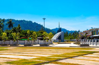 Khao Lak Phang Nga Tayland 07. Şubat 2020 Güneydoğu Asya 'daki Khao Lak Amphoe Takua Pa Phang Nga Tayland' da Uluslararası Tsunami Müzesi ve Anıt Park mimari binası.