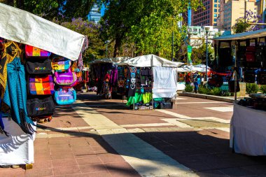 Centro Historico Mexico City 14 numara. Şubat 2021 Pazar satış mağazaları ve insanlar Centro Historico Mexico City.