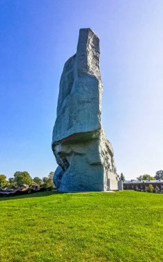 Brest Brest Bölgesi Belarus 23. Eylül 2020 Leninskiy Rayon Brest Brest İlçe Brest Bölgesi Belarus 'taki Brest Kalesi' ndeki Büyük Gri Taş Heykel Heykeli.