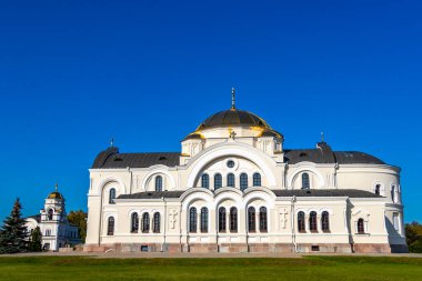 Brest Brest Bölgesi Belarus 23. Eylül 2020 St. Nicholas Garrison Katedrali ve Kolokolnya Kilisesi Leninskiy Rayon Patlaması Bölgesi Belarus Bölgesi 'ndeki Brest Kalesi' nde.