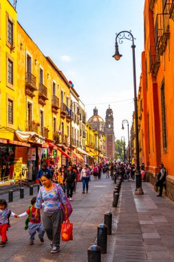 Centro Historico Mexico City 10 numara. Şubat 2021 Pazar satış mağazaları ve insanlar Centro Historico Mexico City.