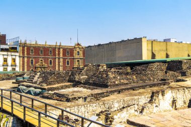Centro Historico Mexico City 10 numara. Şubat 2021 Templo Belediye Başkanı Müzesi Mexico City Centro Historico 'daki harabe..