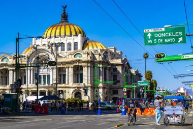Mexico City, Meksika 14. Şubat 2021 Güzel Sanatlar Sarayı Mexico City 'nin tarihi merkezinde bir mimari başyapıt..