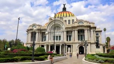 Mexico City, 11 numara. Şubat 2021 Güzel Sanatlar Sarayı Mexico City 'nin tarihi merkezinde bir mimari başyapıt..