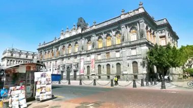 Centro Historico Mexico City Mexico 2021 Anayasa Meydanı ve Centro Historico Mexico City Mexico 'daki Ulusal Saray Meydanı.