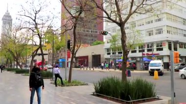 Centro Historico Mexico City Mexico 2021. Pazar satış mağazaları ve Centro Historico City Mexico 'daki insanlar..