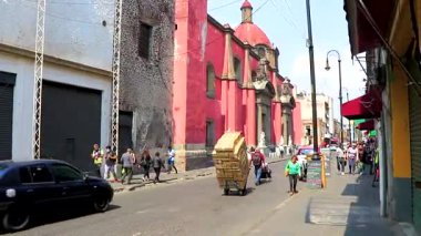 Centro Historico Mexico City 2021 Yolları trafik ve tarihi ve modern binalar Centro Historico City Mexico.