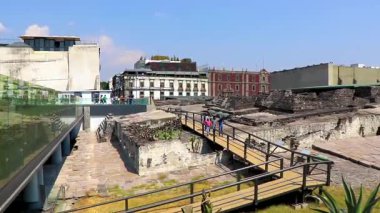 Centro Historico Mexico City 10 numara. Şubat 2021 Templo Belediye Başkanı Müzesi Mexico City Centro Historico 'daki harabe..