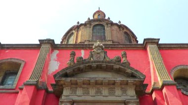 Centro Historico Mexico City 10 numara. Şubat 2021 Centro Historico Mexico City 'de güzel kubbeli kilise katedrali olan tarihi binalar..
