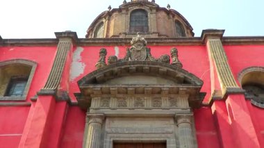 Centro Historico Mexico City 10 numara. Şubat 2021 Centro Historico Mexico City 'de güzel kubbeli kilise katedrali olan tarihi binalar..