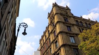 Centro Historico Mexico City 10 numara. Şubat 2021 Eski tarihi binalar Centro Historico City Mexico 'da kilise katedrali inşaatı.