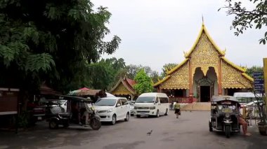 Chiang Mai Tayland 31 numara. Ekim 2018 Budist altın renkli güzel tapınak Chiang Mai Amphoe Mueang Mai Tayland, Güneydoğu Asya.