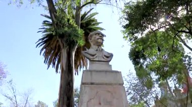 Centro Historico Mexico City 10 numara. Şubat 2021 Centro Historico City Mexico 'daki Alameda Central Park' taki heykel heykeli heykeli heykeli heykeli heykeli çeşmesi.