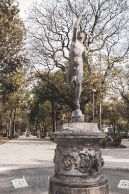 Centro Historico Mexico City 10 numara. Şubat 2021 'de Centro Historico City Mexico City' deki Alameda Central Park 'taki heykel heykeli heykeli heykeli heykeli heykeli.