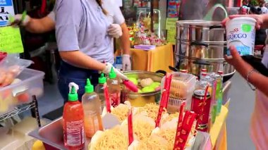 Centro Historico Mexico City, 11 numara. Şubat 2021 Çin Mahallesi Çin Lokantası Çin Lokantası Çin erişteli börek ve Meksika 'nın Centro Historico şehrinde hamur işi..