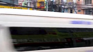 Pattaya Chon Buri Tayland 25. Ekim 2018 Meşgul Pattaya Şehri Turist Caddesi Araba Otomobili Motosikletler İnsanlar Skyline Gökdelen Binaları Pattaya Tayland 'da.