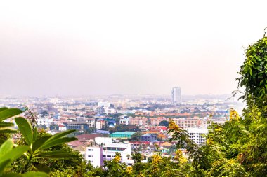 Pattaya Chon Buri Tayland 25. Ekim 2018 Pattaya Şehri Gökyüzü Kenti Doğal Orman ve Orman Panorama Manzarası Pattaya Bang Lamung Chon Buri Tayland.