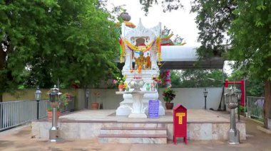 Pattaya Chon Buri Tayland 25. Ekim 2018 Wat Wang Sam Sien Beyaz Tapınak Pattaya Bang Lamung Amphoe Chon Buri Tayland.