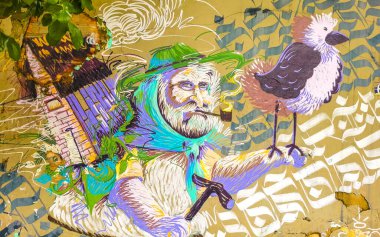 Rio de Janeiro Eyaleti Rio de Janeiro Brezilya 10. Aralık 2020 Santa Teresa Centro Şehir Sokakları Brezilya 'da Turizm Sanatı Graffiti Tabloları ve Binaları ile Şehir Sokakları Panoraması.