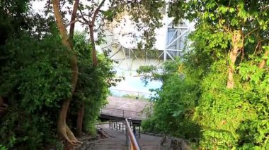 Pattaya Harfleri 'nin arkasındaki Phra Tamnak Dağı Manzarası Güney Asya' daki Pattaya Bang Lamung Amphoe Chon Buri Tayland 'daki Harfler.