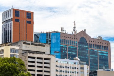 Rio de Janeiro Eyaleti Rio de Janeiro Brezilya 11. Aralık 2020 Şehir Merkezi Şehir Merkezi Şehir Merkezi ve Brezilya 'da Gökdelenler ile Skyline Panorama.