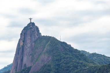 Rio de Janeiro Eyaleti Rio de Janeiro Brezilya 12. Ekim 2020 Corcovado Dağı 'ndaki Kurtarıcı Cristo Redentor Alto da Boa Vista Brezilya' nın kayalık manzarası.