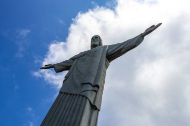 Rio de Janeiro Eyaleti Rio de Janeiro Brezilya 12. Ekim 2020 Corcovado Dağı 'ndaki Kurtarıcı Cristo Redentor Alto da Boa Vista Brezilya' nın kayalık manzarası.