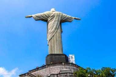 Rio de Janeiro Eyaleti Rio de Janeiro Brezilya 12. Ekim 2020 Corcovado Dağı 'ndaki Kurtarıcı Cristo Redentor Alto da Boa Vista Brezilya' nın kayalık manzarası.
