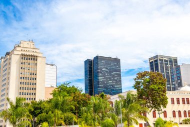 Rio de Janeiro Eyaleti Rio de Janeiro Brezilya 11. Aralık 2020 Şehir Merkezi Şehir Merkezi Şehir Merkezi ve Brezilya 'da Gökdelenler ile Skyline Panorama.