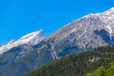 Dağ ve Alp Dağları dağ ve dağ manzarası dağları. Kayalar ve tepeler. Lechtal Alpler 'in manzarası..