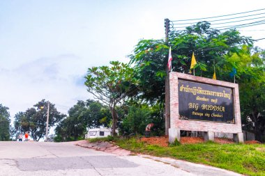 Pattaya Chon Buri Tayland 25. Ekim 2018 Pattaya Bang Lamung Chon Buri Tayland 'daki Phra Tamnak Dağı' na hoş geldiniz..