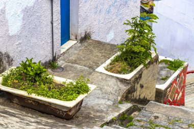 Rio de Janeiro Eyaleti Rio de Janeiro Brezilya 21. Ekim 2020 Escadaria Selaron Rio de Janeiro Eyaleti Rio de Janeiro Brezilya 'da kırmızı ünlü merdiven basamakları..