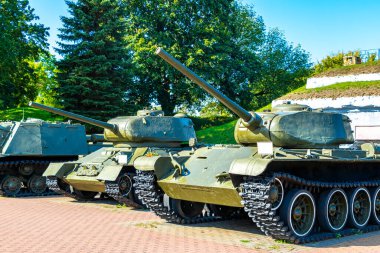 Brest Brest Bölgesi Belarus 23. Eylül 2020 'de Sovyet Ordusu savaş tankı tanklarıyla mücadele etti. Belarus Belarus Belarus' un Rayon Brest Bölgesi 'ndeki Brest Kalesi' nde anıtlar dikildi..