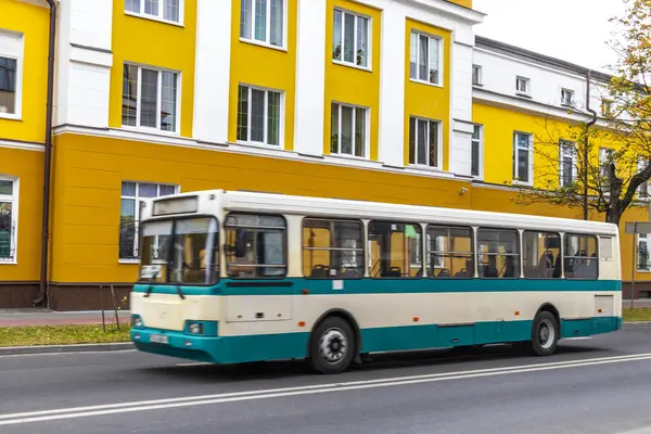 Brest Brest Bölgesi Belarus 26. Eylül 2020 Brest Merkez Otobüs İstasyonu. Otobüs durağı otobüsü Leninskiy Rayon Brest Belarus 'ta..