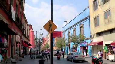 Centro Historico Mexico City 10 numara. Şubat 2021 Centro Historico City Mexico 'da birçok manzara ve binayla şehri geziyor..