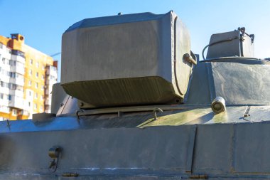 Minsk Bölgesi, Belarus 09. Eylül 2020 'de Rus tankları Minsk Belarus' ta top mermileri sergisi açtı..