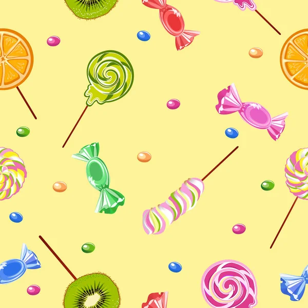 Kusursuz Şekerleme Kalıbı Lezzetli Tatlı Bir Geçmişi Var Şeker Diyarı — Stok Vektör