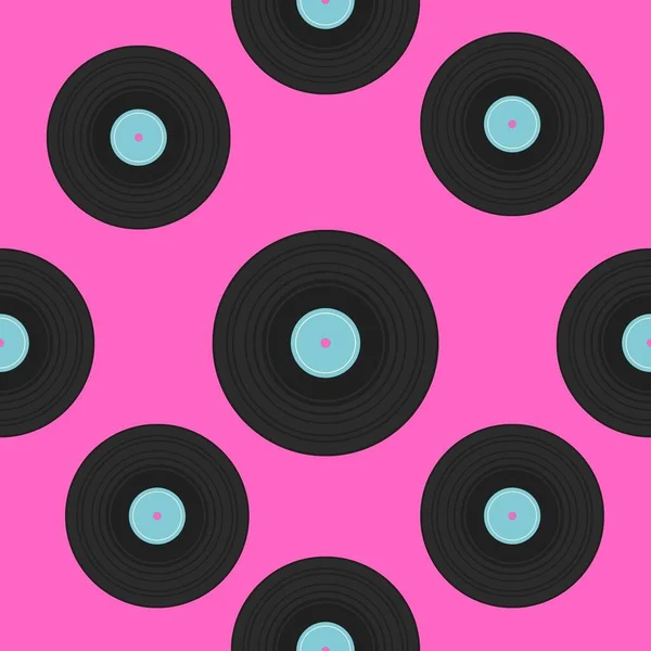 Tile background with vinyl records.