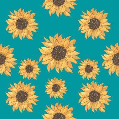 Sunflower tile background. Cute for flower and sunflower lovers.