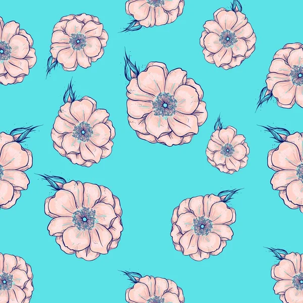 Tile floral print background