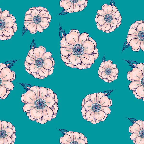 Tile floral print background