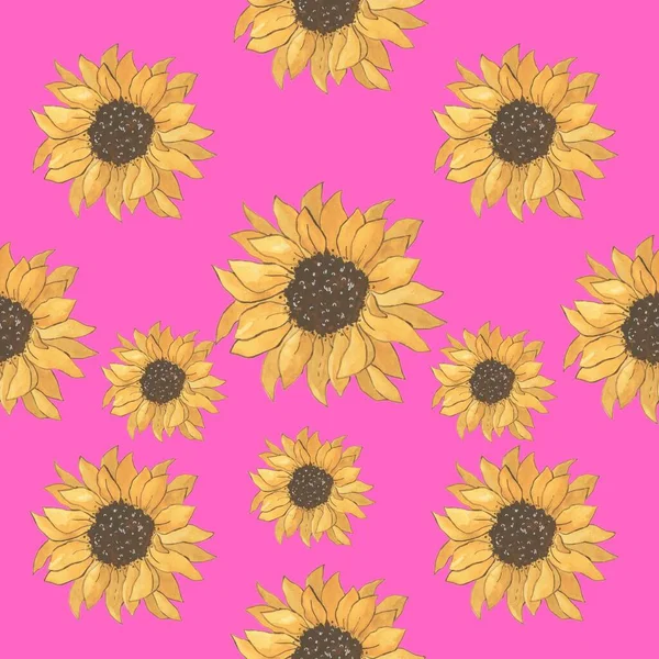 Sunflower tile background. Cute for flower and sunflower lovers.