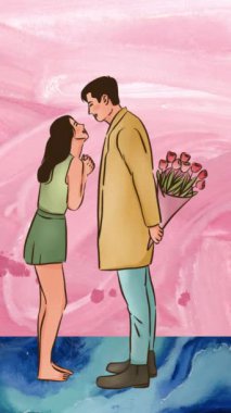 Birbirine aşık çiftlerin renkli bir karışımı.. 