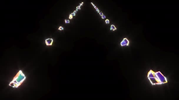 宝石之路钻石水晶能环路无缝4K — 图库视频影像
