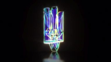 Ukrayna 'nın parlak 3d tarzı asgari hareket grafikleri. Kusursuz 4k döngü oluşturabilir.