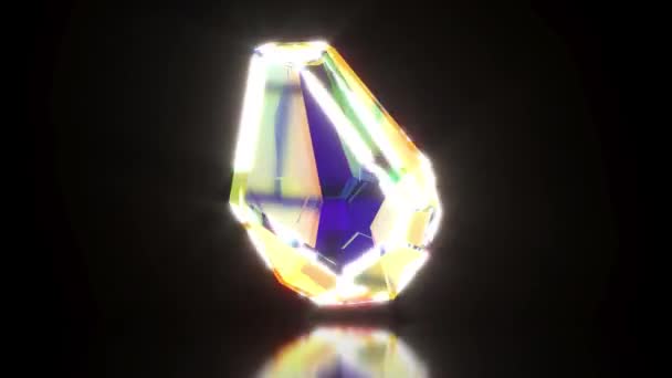 Piękny Diamentowy Kryształ Klejnot Intro Stanie Pętli Bez Szwu — Wideo stockowe