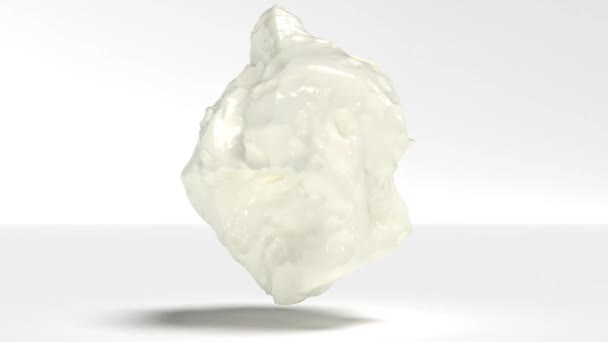 Crema Orgánica Líquido Abstracto Cosmético Producto Intro Capaz Bucle Inconsútil — Vídeos de Stock