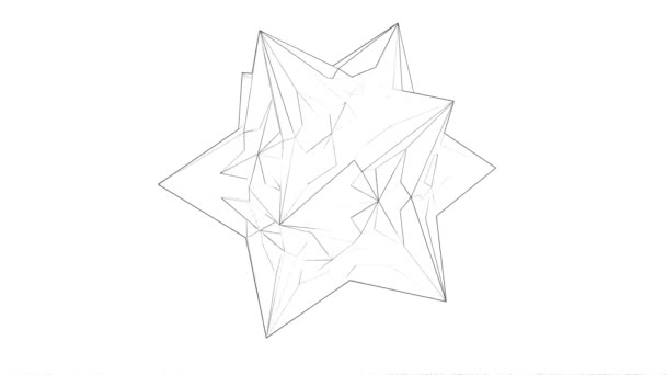 Desenhar Estrela Gira Seu Eixo Loop Introdução — Vídeo de Stock