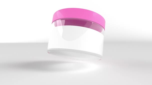 Cosmetische Crème Pot Serum Huidverzorging Intro Able Loop — Stockvideo